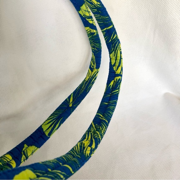 Tropical Boga Bag Big Quilted Tote shoulder bag Hibiscus Cotton - Picture 7 of 7